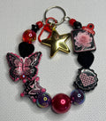 K087 Rebel Love Decora Goth Statement Bag Charm/Keychain