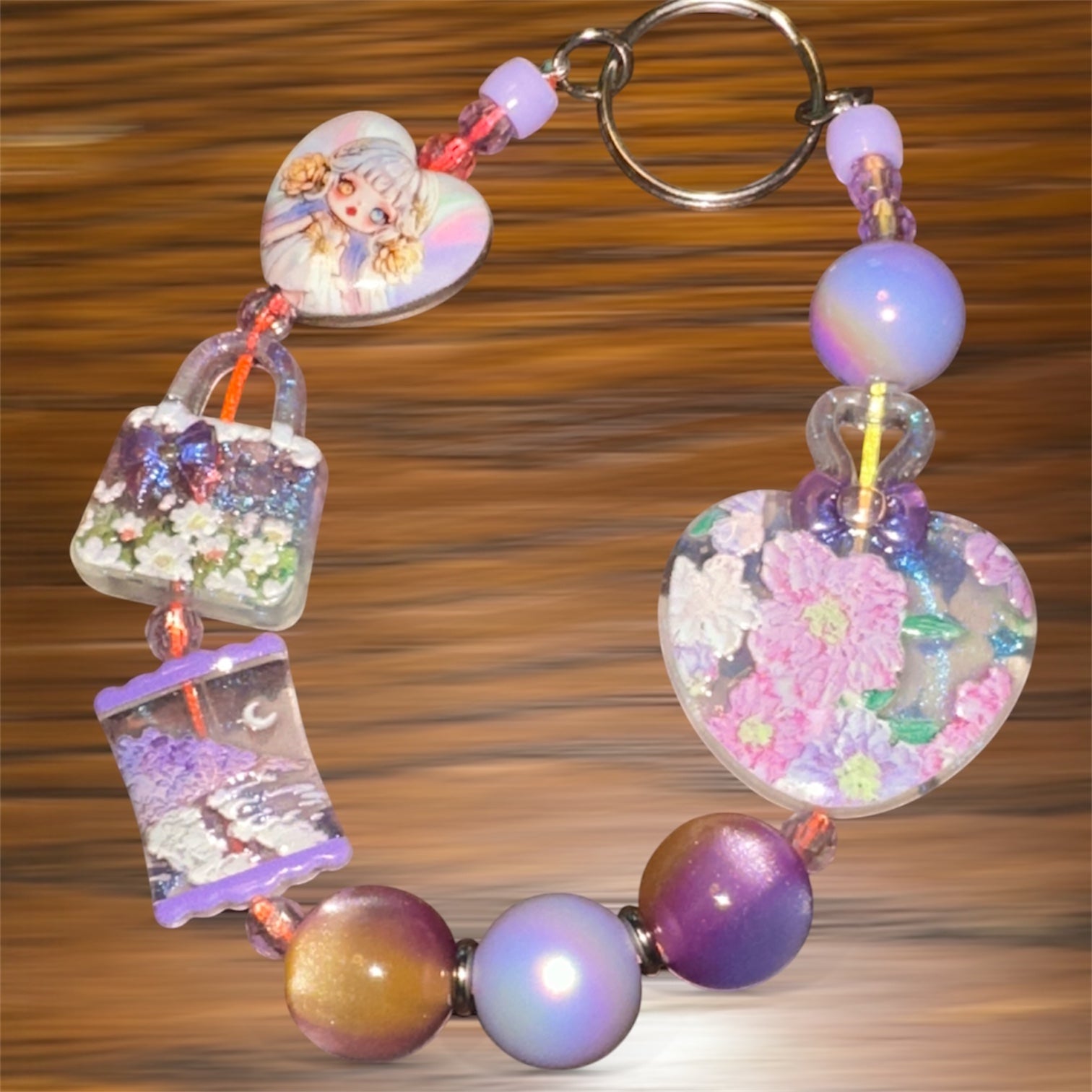 K099 Handmade Bag Charm Keychain 